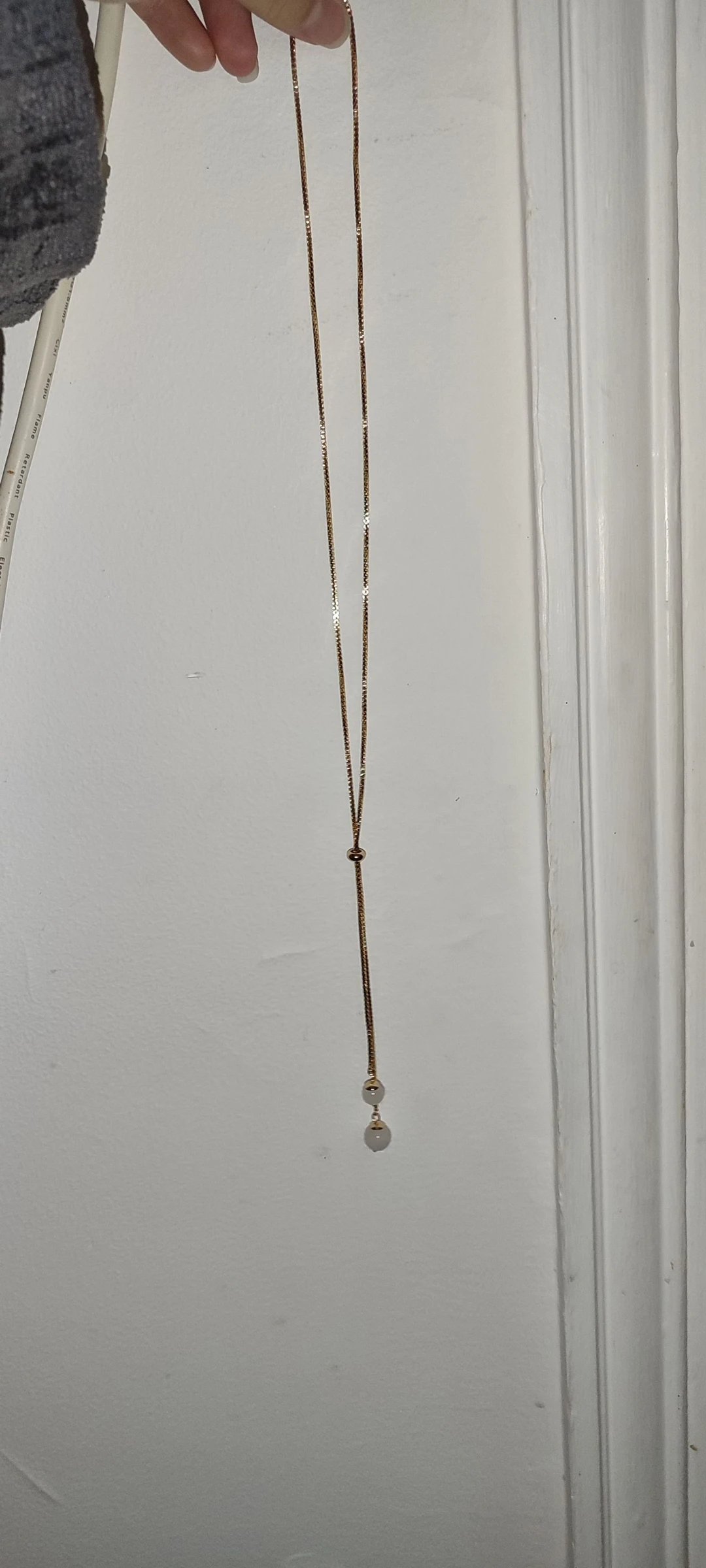 Collier sautoir cravate doré Bouchara – Neuf